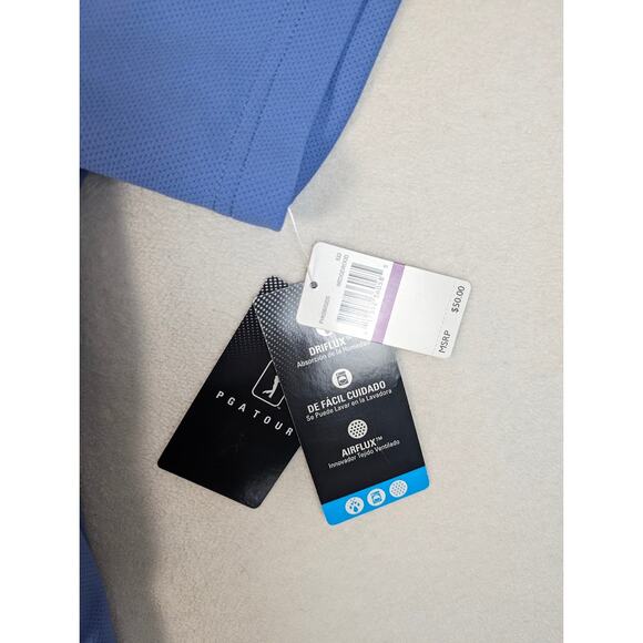 PGA Tour Airflux Blue‎ Polo Men's Size XXL New with Tags - Picture 4 of 5